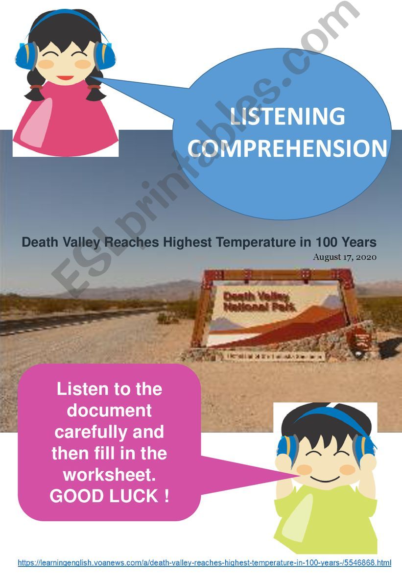 Listening comprehension: Death Valley reaches highest temperature in 100 years