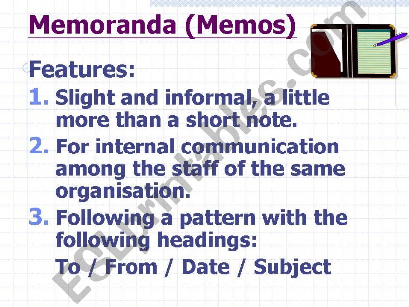 How to write Memo powerpoint