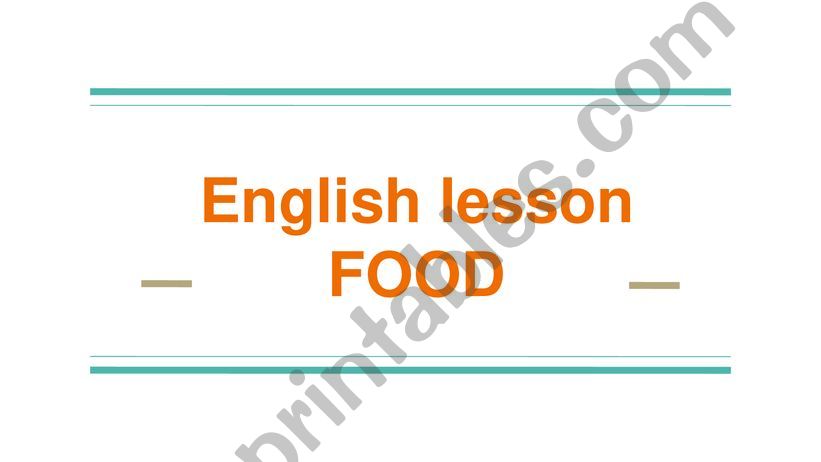 Food vocabulary  powerpoint