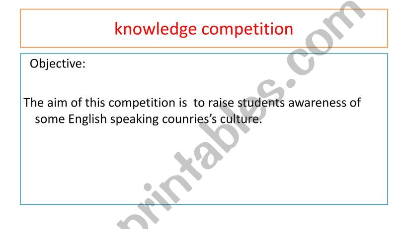 knowledge competition powerpoint
