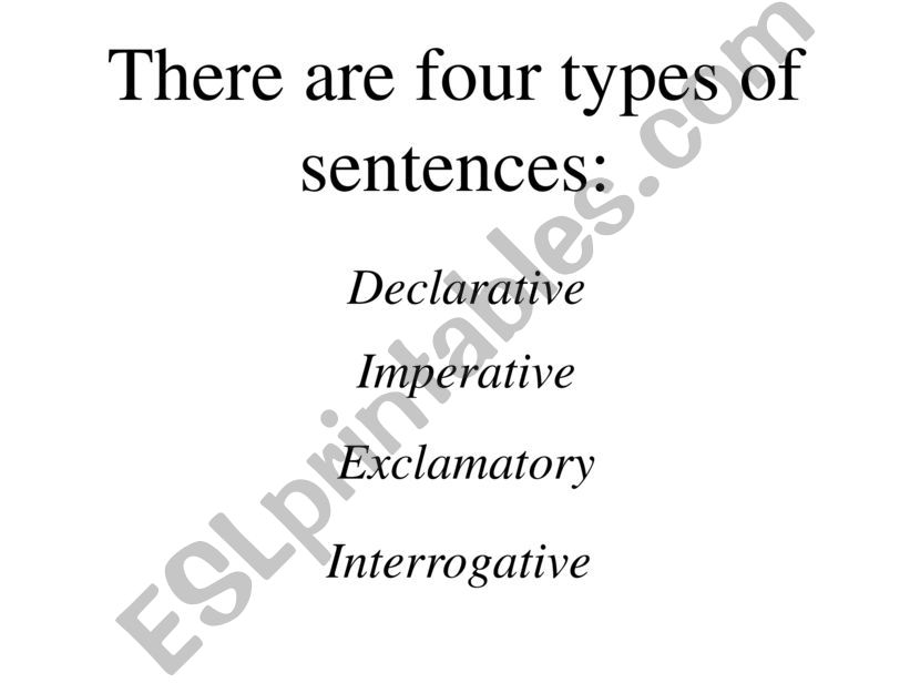 types of sentences powerpoint