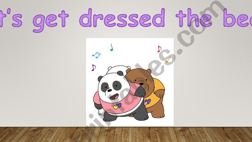 Lets dressed the bears powerpoint