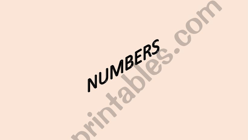 numbers powerpoint