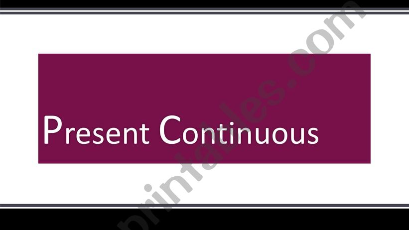 Present Continuous powerpoint