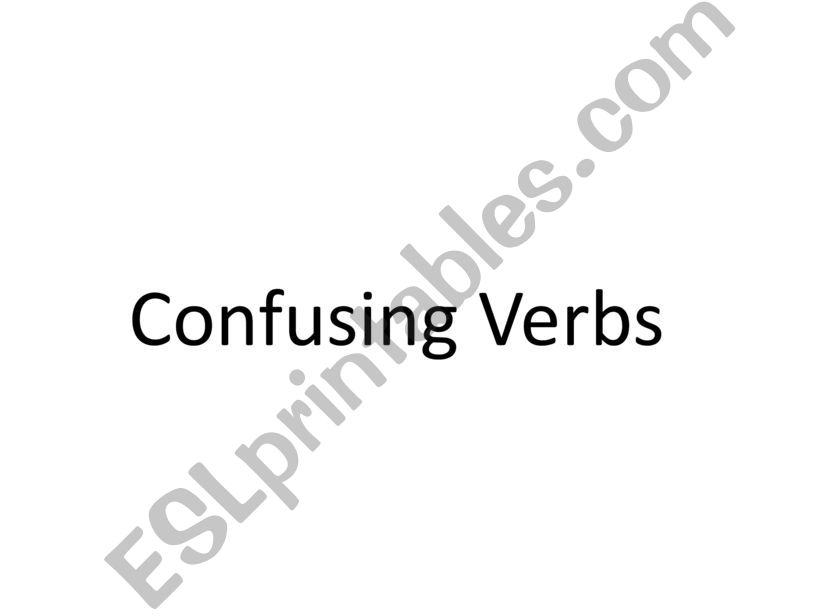 Confusing Verbs powerpoint