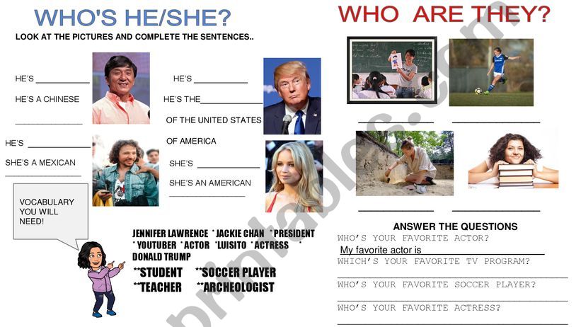 Who�s he? powerpoint