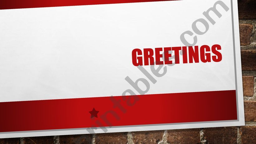Greetings for beginners  powerpoint