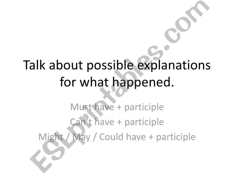 Past Speculation powerpoint