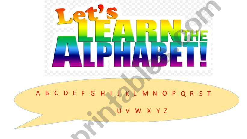 LEARN THE ALPHABET powerpoint