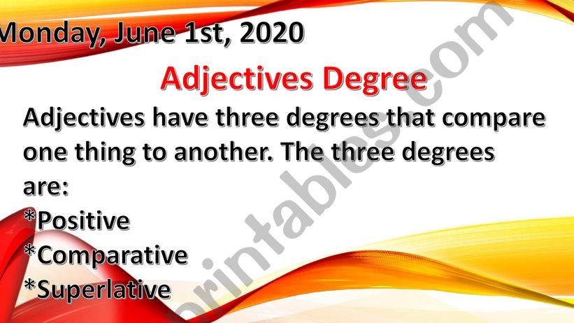 ADJECTIVES powerpoint