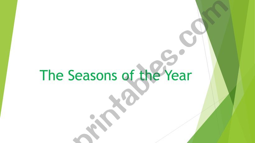 Sesons of the year powerpoint