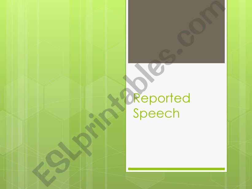 Reported Speech powerpoint