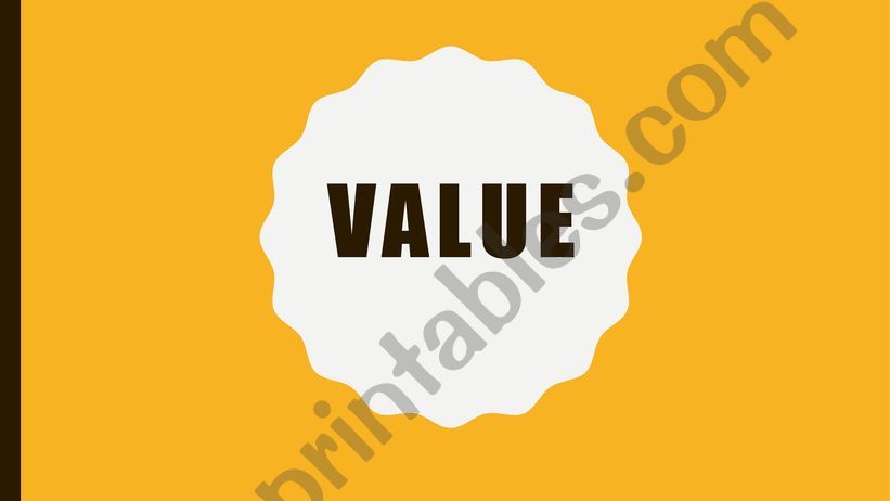 Value powerpoint