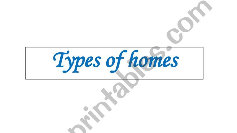 types of houses powerpoint