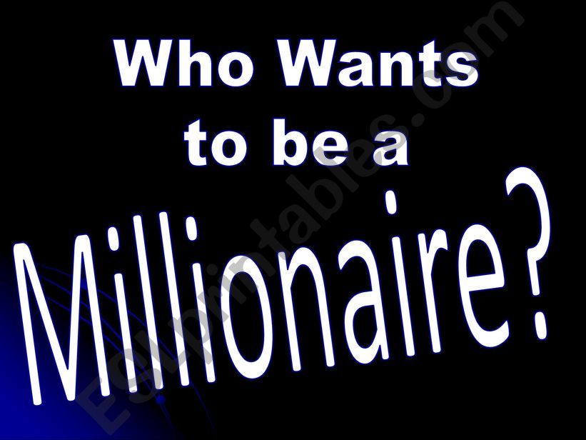 Who Wants to Be a Millionaire? FCE review quiz