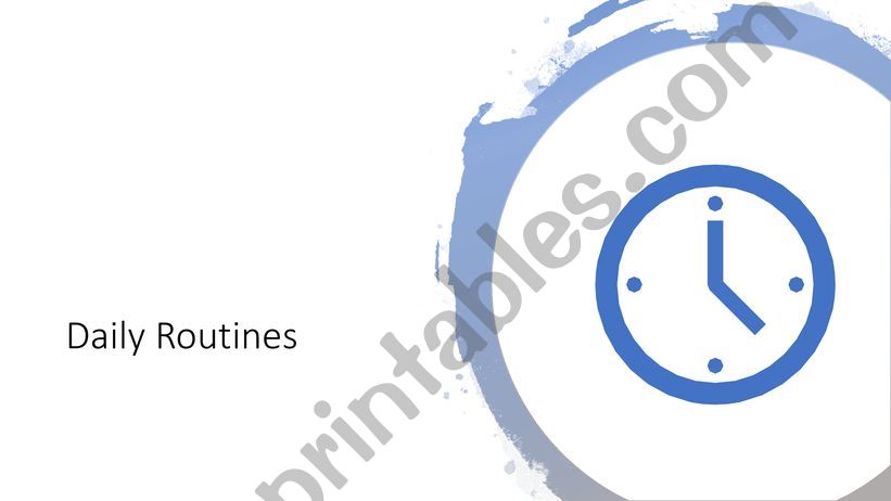Daily Routines powerpoint