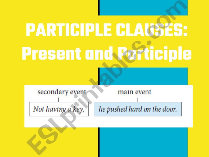 Participle clauses powerpoint