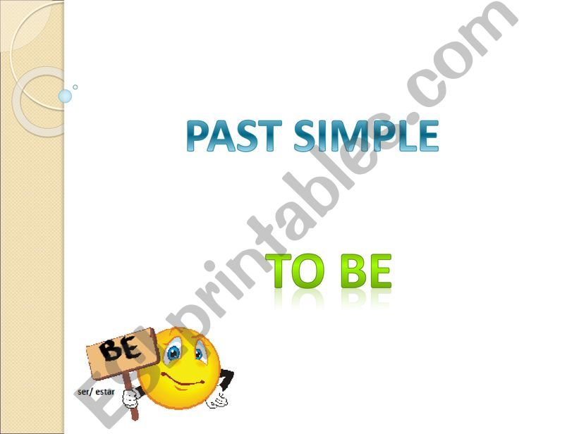 Past Simple - to be powerpoint