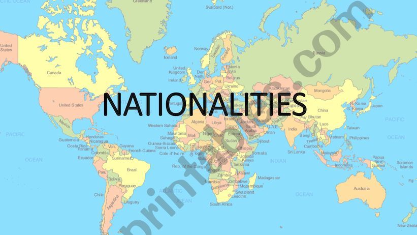 nationalities powerpoint