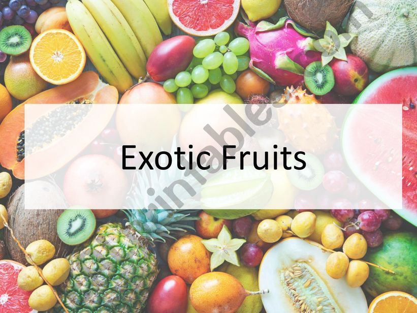 Exotic Fruits form Asia 2 powerpoint