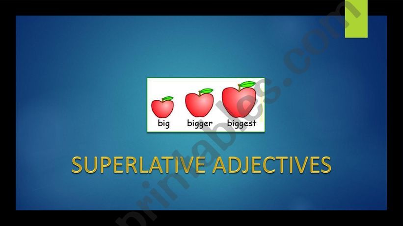 Superlative Adjectives powerpoint