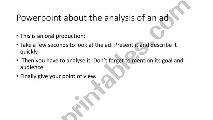 ad analysis powerpoint