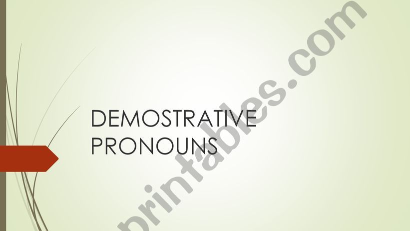 demostative pronouns powerpoint