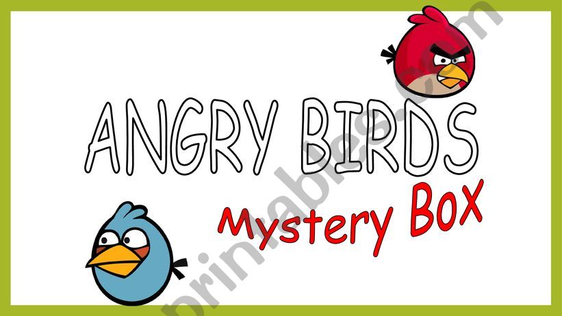 JOBS GAME_ANGRY BIRDS powerpoint