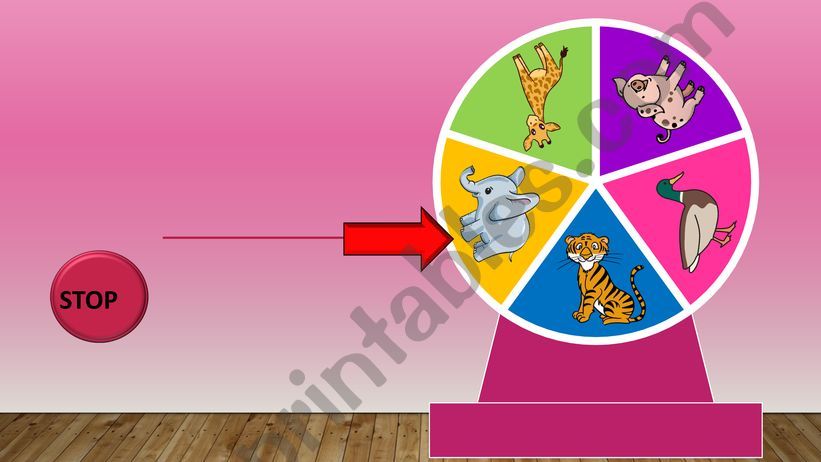 ANIMALS AND ADJECTIVES Spinning Wheel