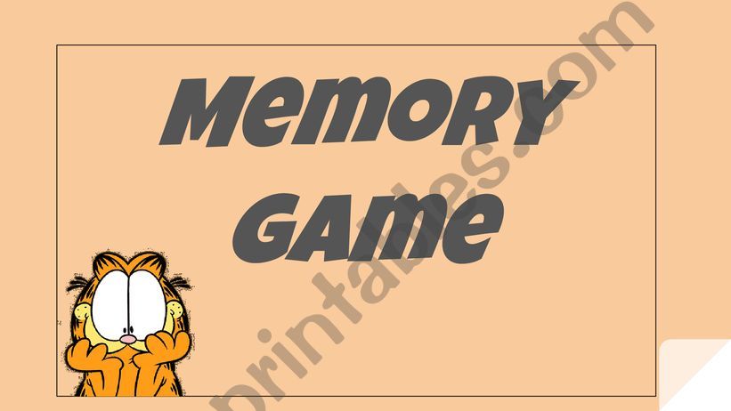 Memory Game powerpoint