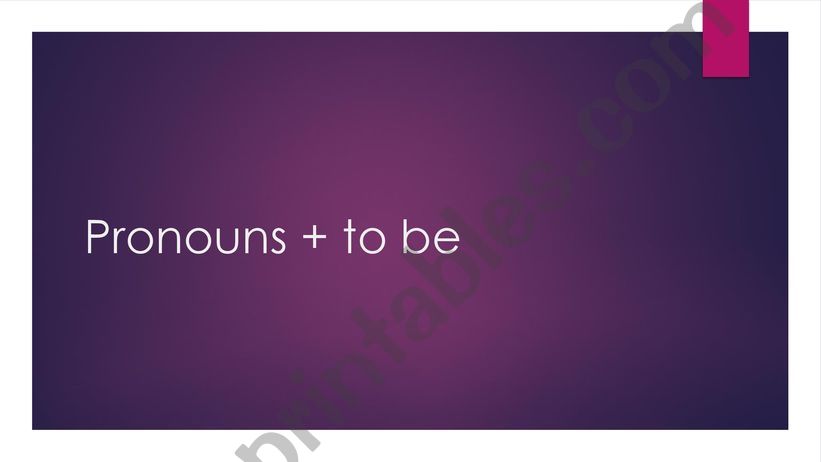Pronouns and their usage with 
