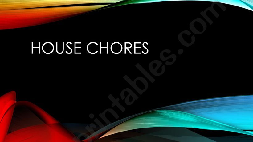 Household chores powerpoint