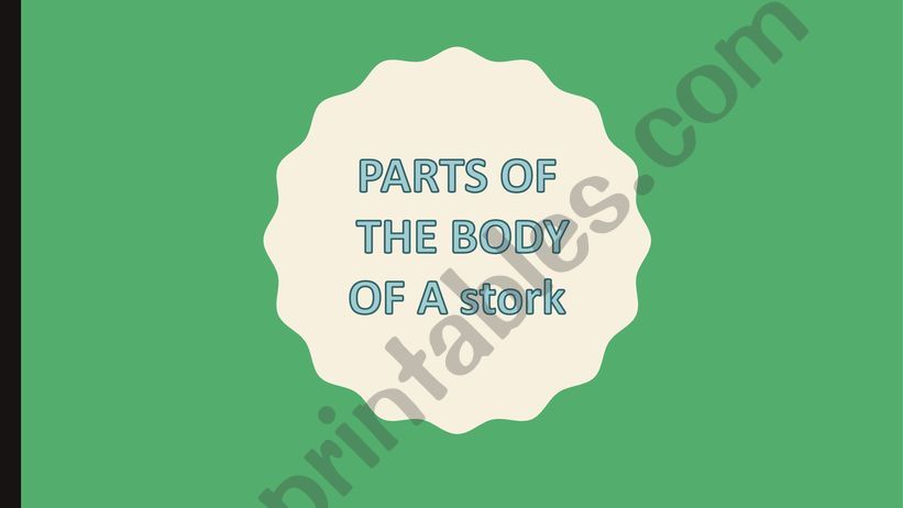 Stork body parts powerpoint