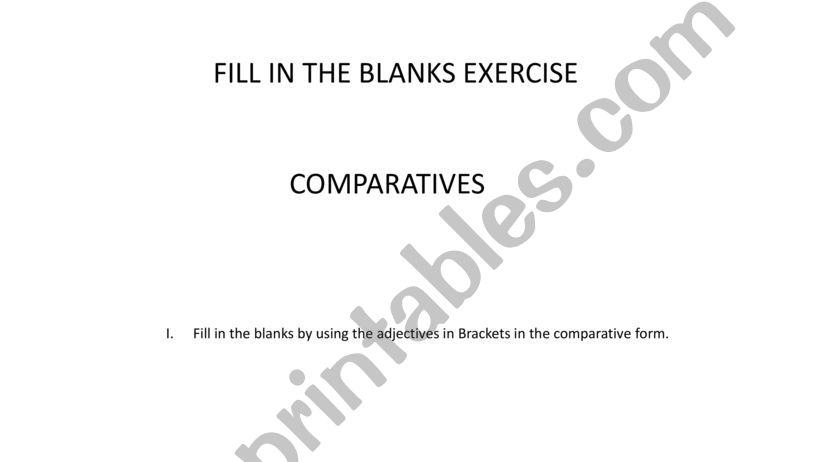 Halloween Comparatives (Part 1)