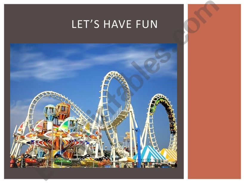 At the Theme Park (part 1) powerpoint