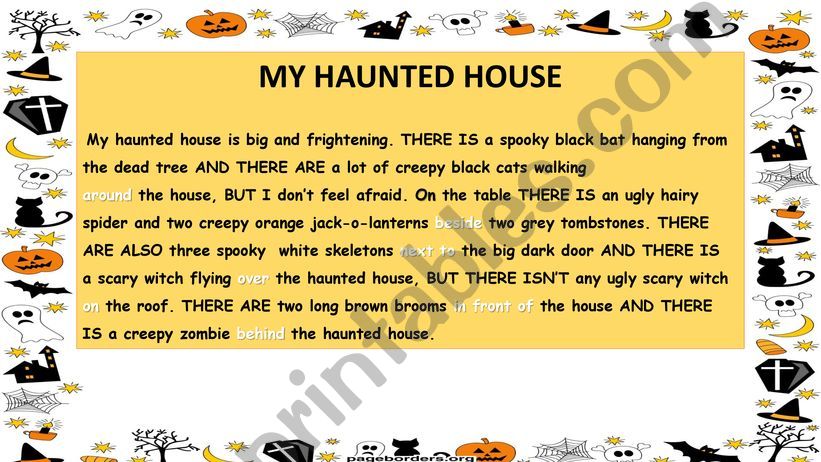 Haunted house text powerpoint