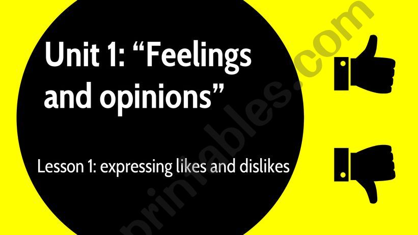 Likes and dislikes powerpoint