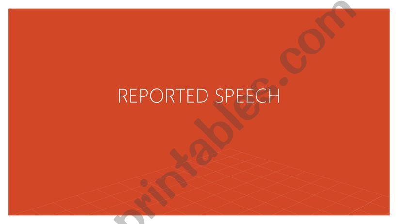 Reported Speech powerpoint