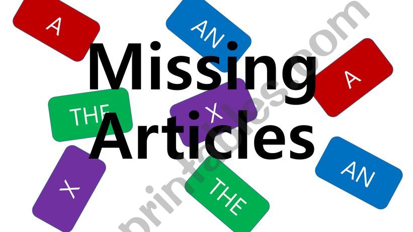 Missing Articles powerpoint