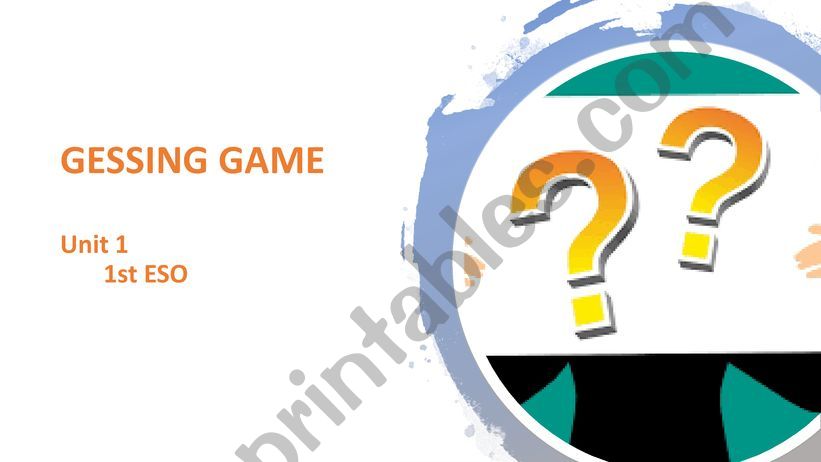 Guessing game powerpoint