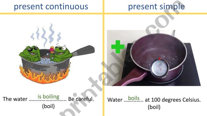 Present simple vs present continuous