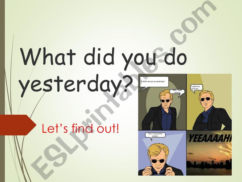 What did you do? with a funny PPT