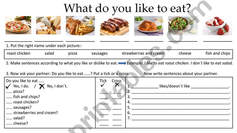 What do you like to eat? powerpoint