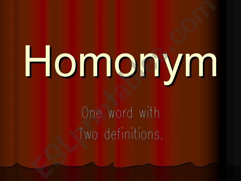 Homonyms and Puns powerpoint