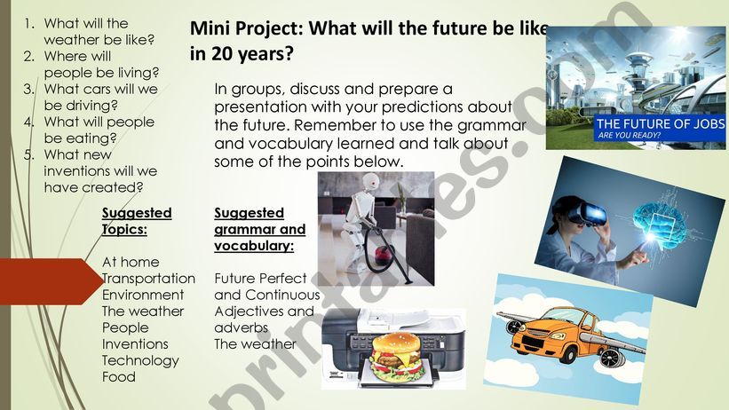 Mini Project - The Future powerpoint