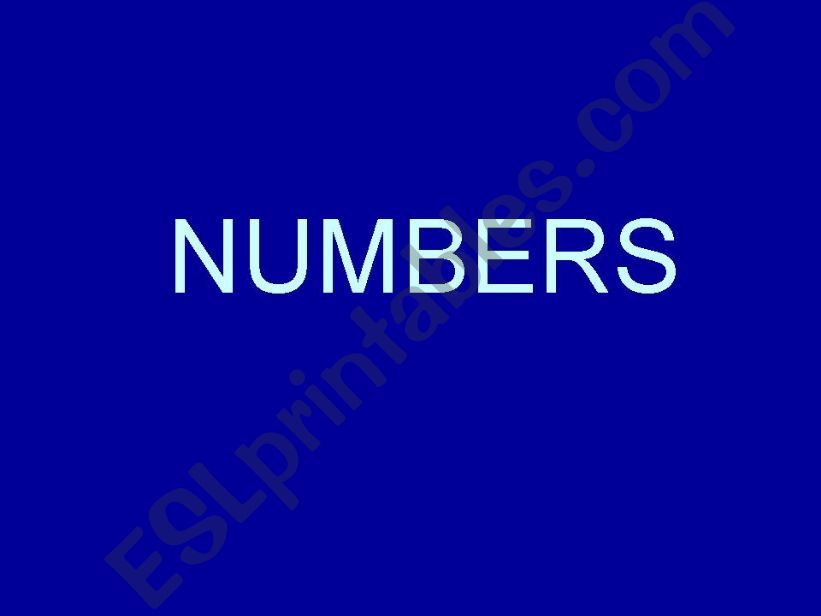 Numbers part 1 powerpoint