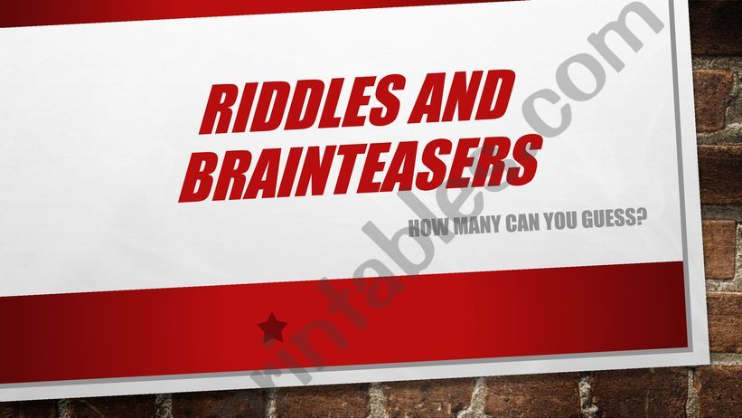 riddles and brainteasers powerpoint