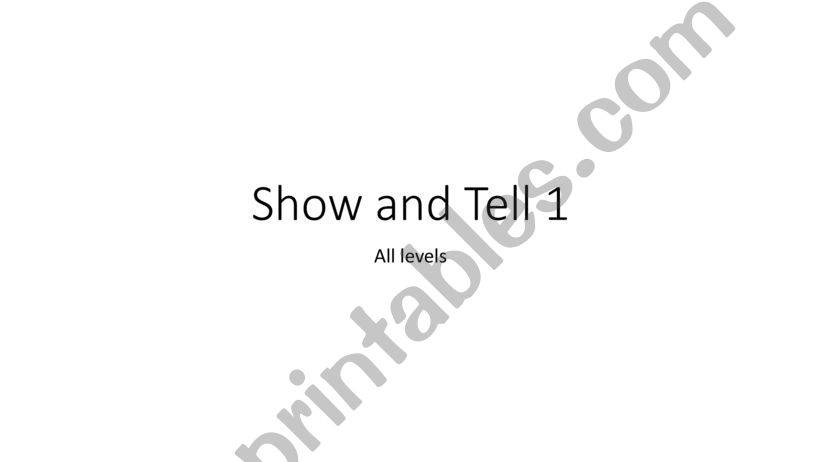Show and Tell powerpoint
