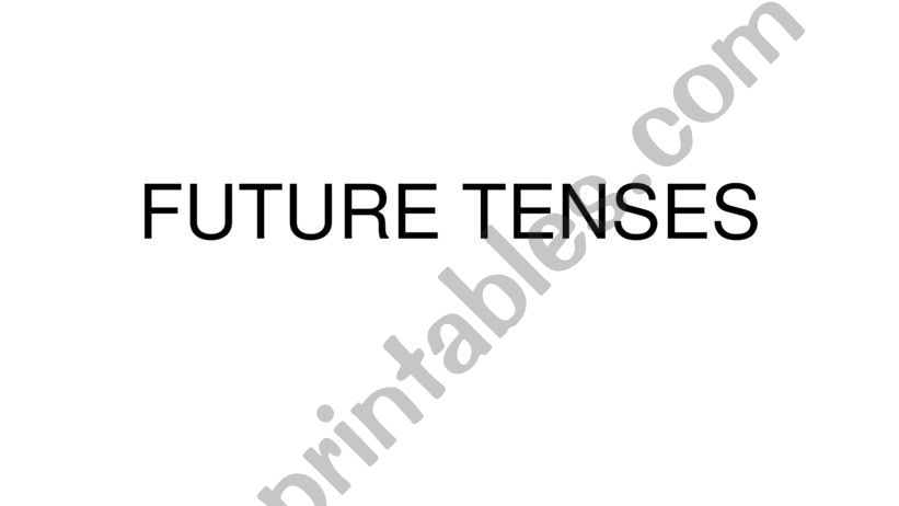 Future Tenses powerpoint