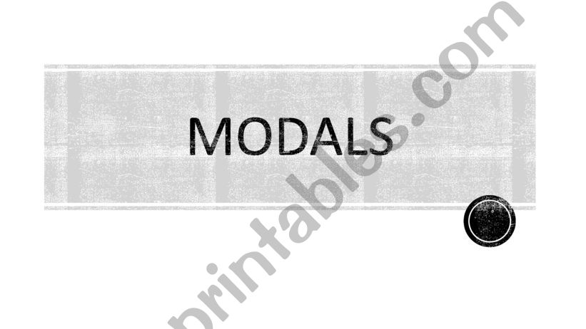 Modals powerpoint